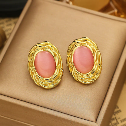 Blush Halo Statement Studs