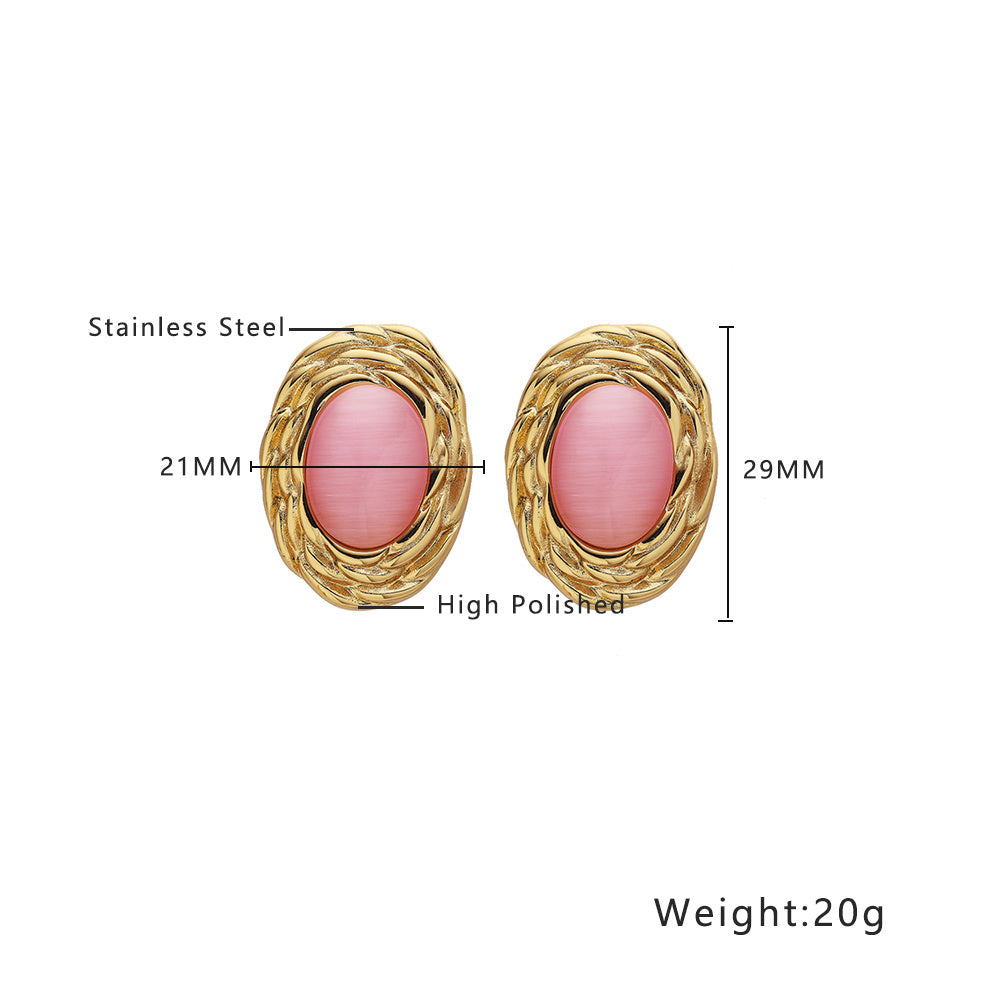 Blush Halo Statement Studs
