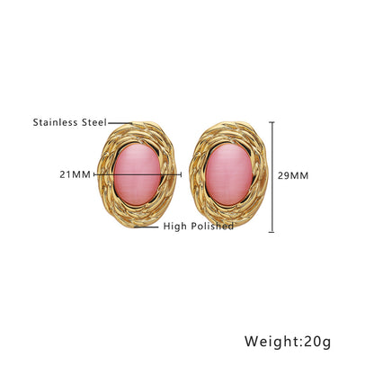 Blush Halo Statement Studs
