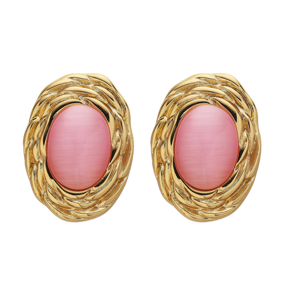 Blush Halo Statement Studs