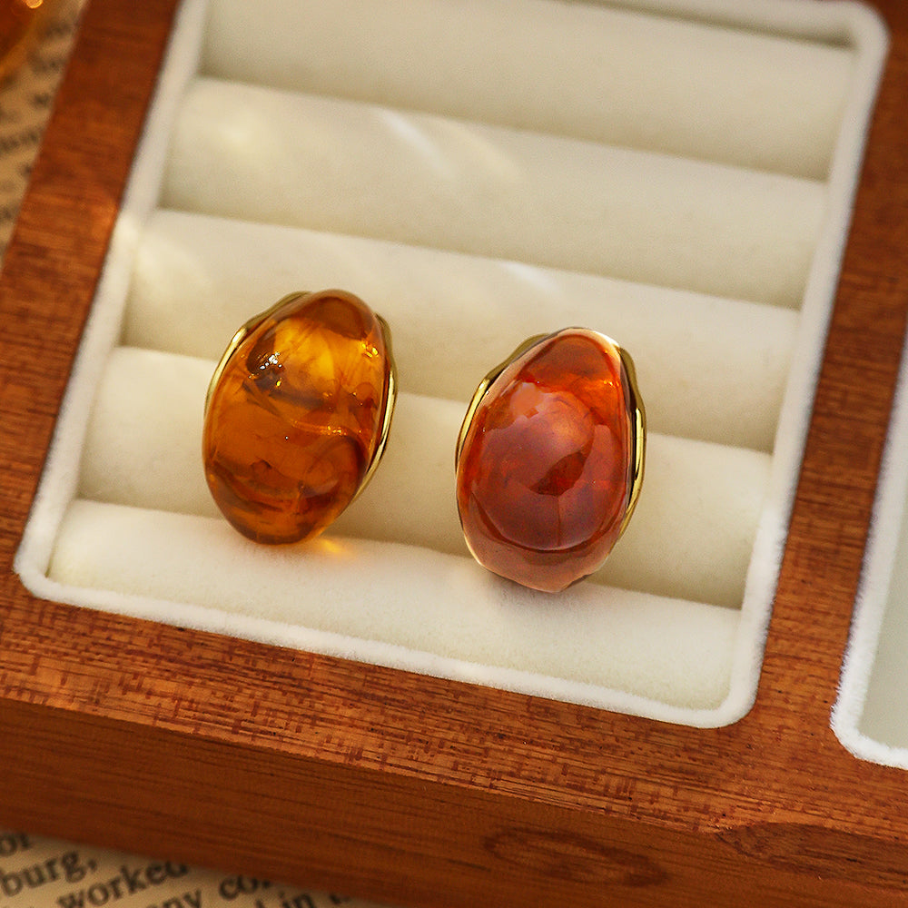 Aurora Stone Drop Stud Earrings