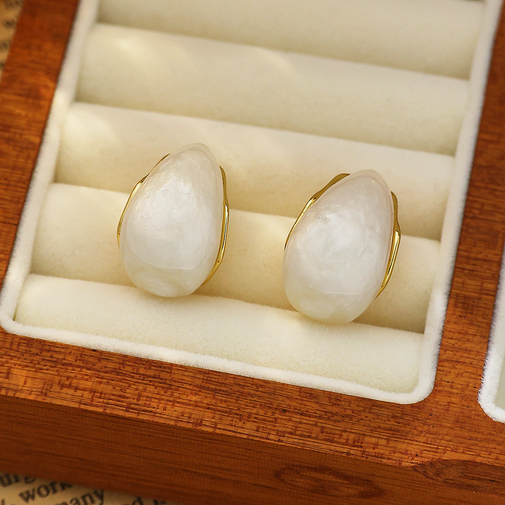 Aurora Stone Drop Stud Earrings