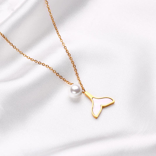 Marina Pearl Tail Necklace