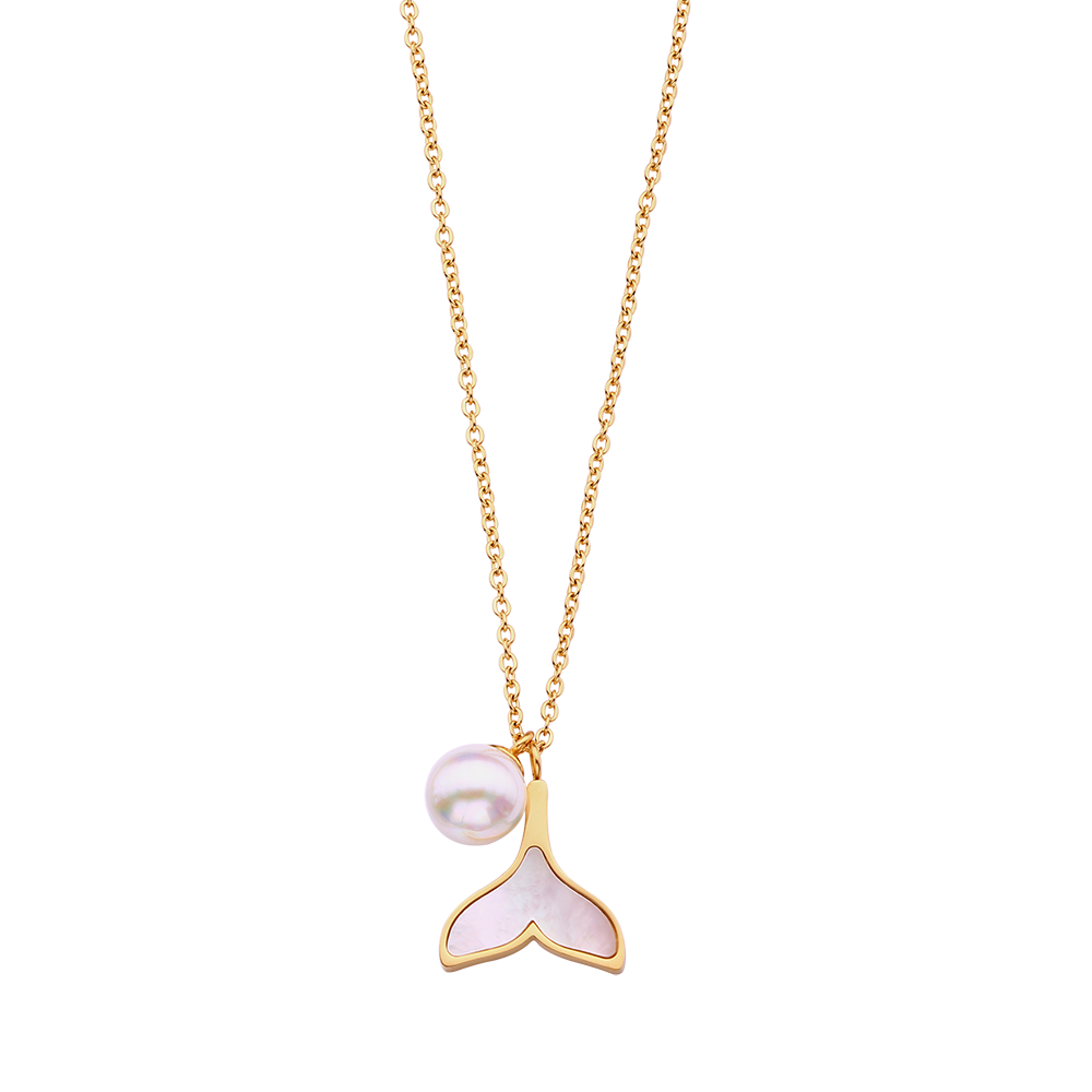 Marina Pearl Tail Necklace