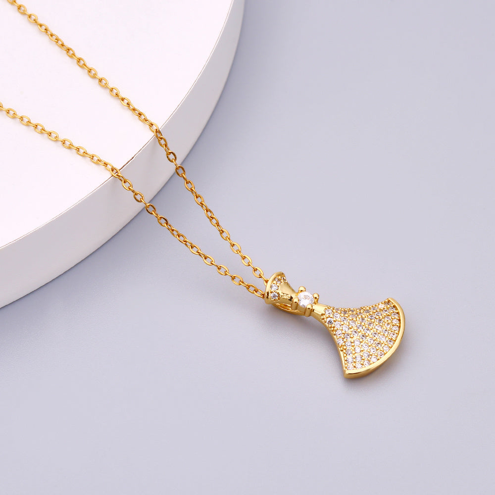 Celeste Fan Zircon Necklace