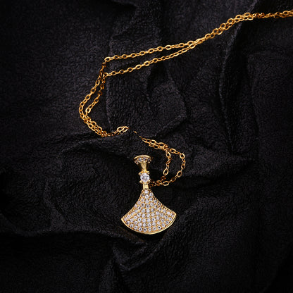 Celeste Fan Zircon Necklace