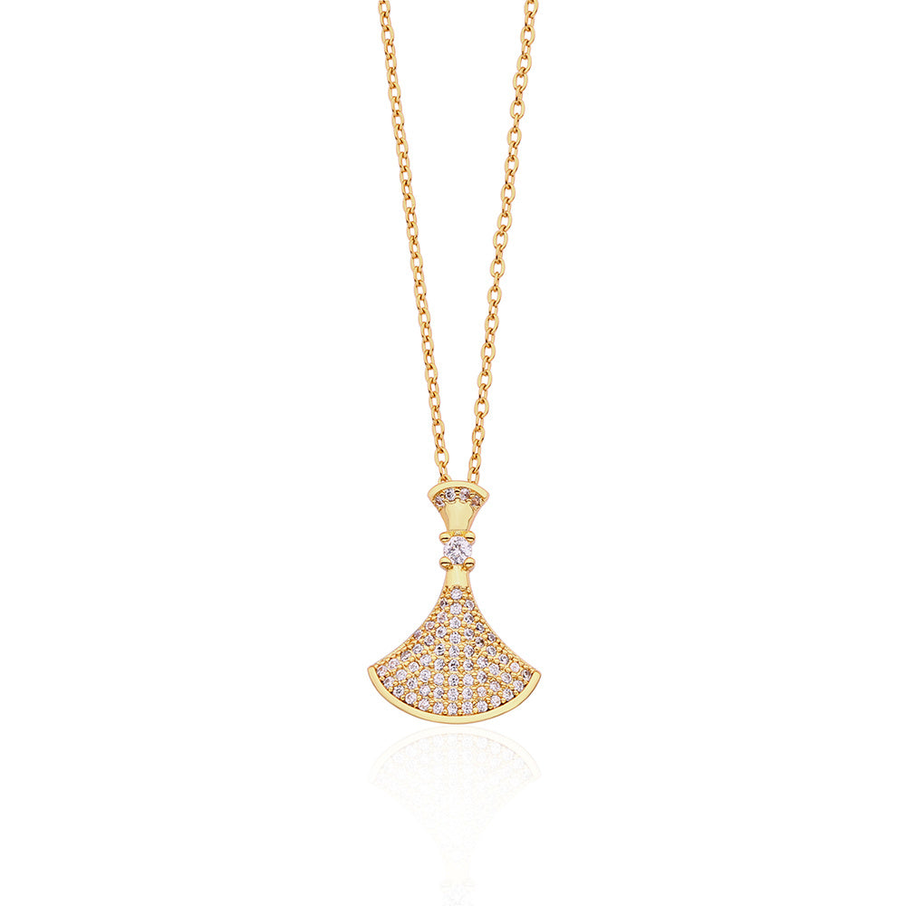 Celeste Fan Zircon Necklace