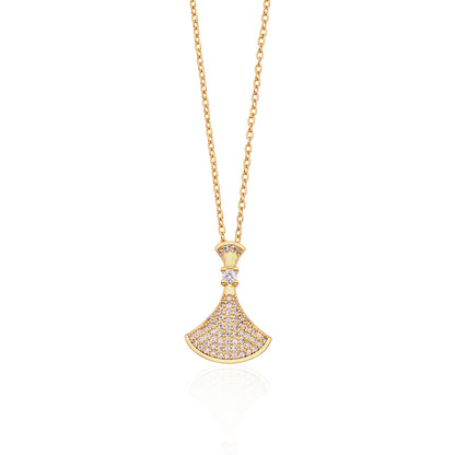 Celeste Fan Zircon Necklace