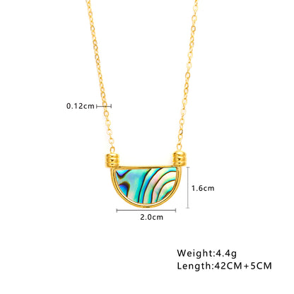 Oceana Abalone Shell Pendant Necklace