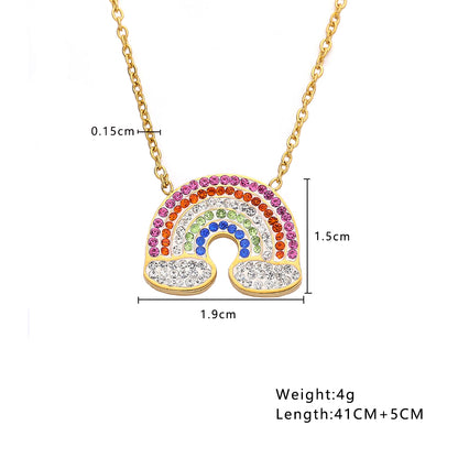 Aurora Rainbow Zircon Pendant Necklace