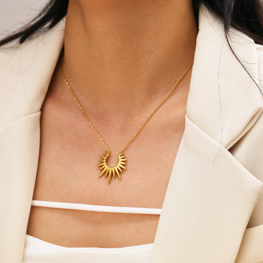 Solara Radiant Sunburst Necklace