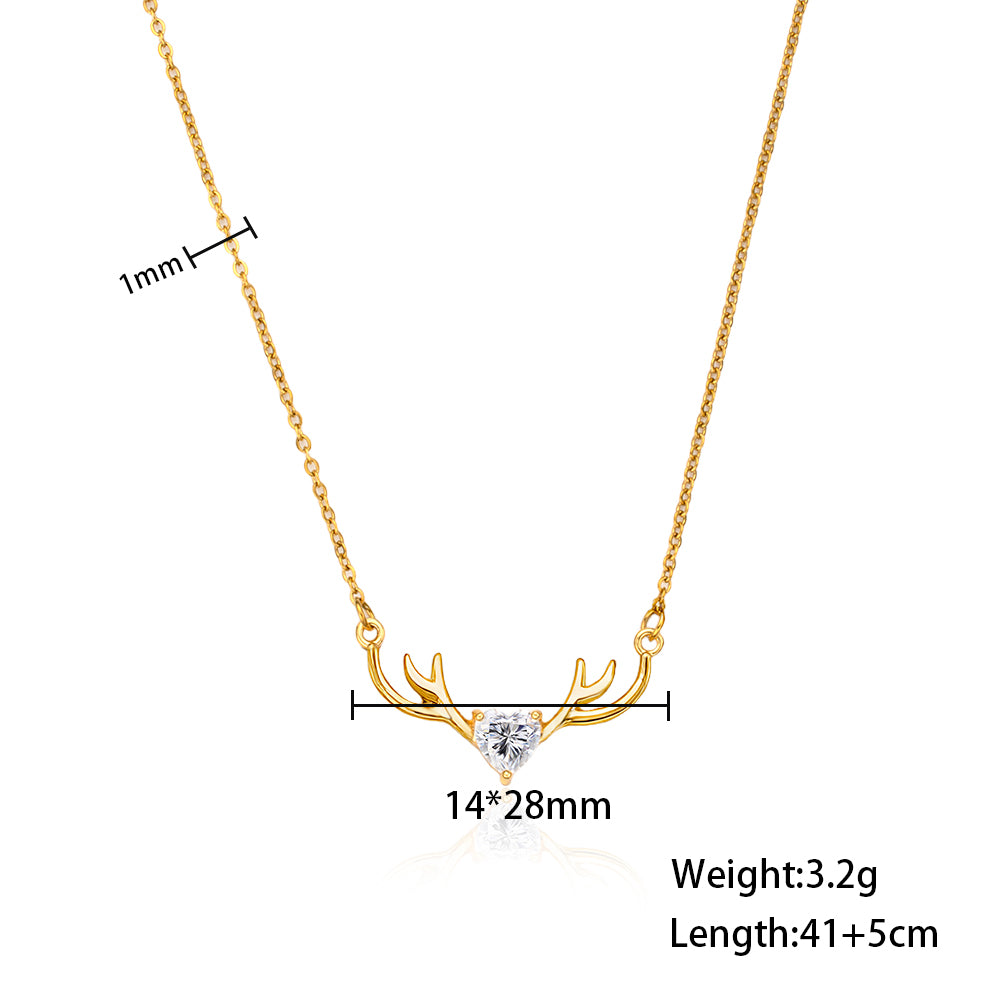 Celeste Antler Crystal Necklace