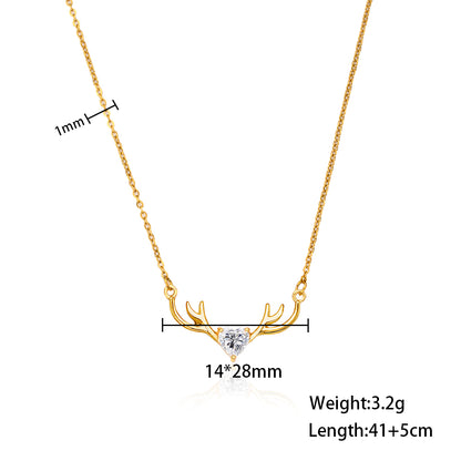 Celeste Antler Crystal Necklace