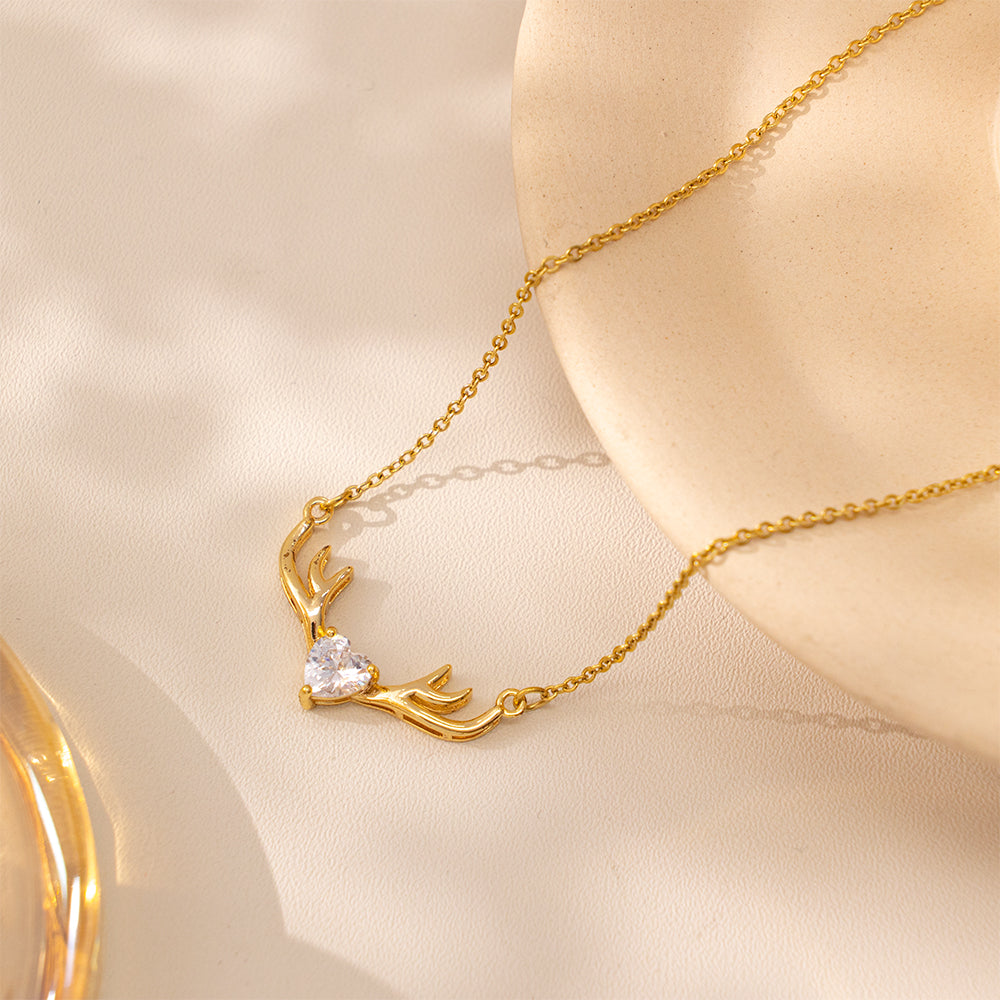 Celeste Antler Crystal Necklace
