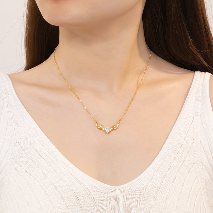 Celeste Antler Crystal Necklace
