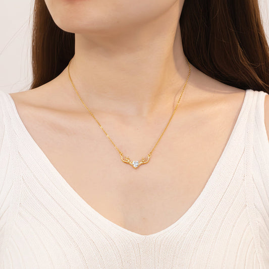 Celeste Antler Crystal Necklace