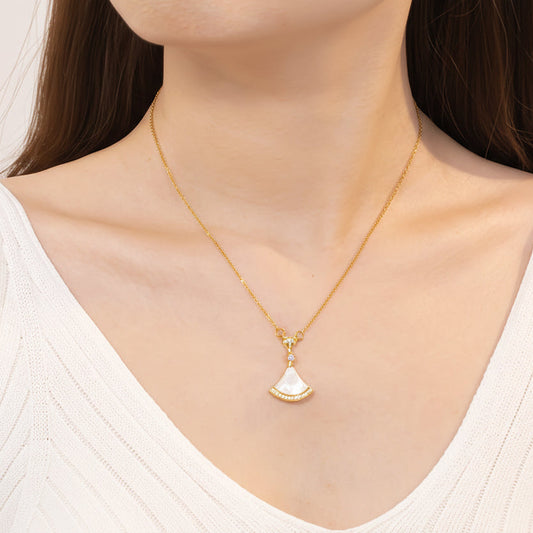 Celeste Fan Zircon Necklace