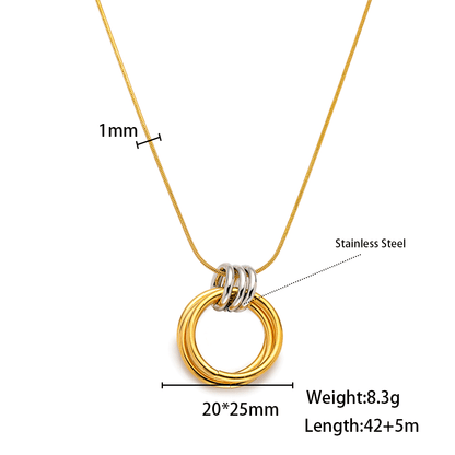 Interlock Rings Pendant Necklace