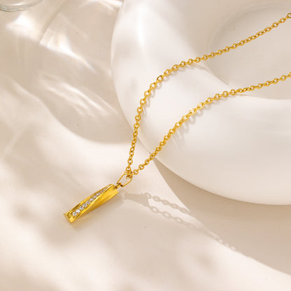 Astra Zircon Bar Pendant Set