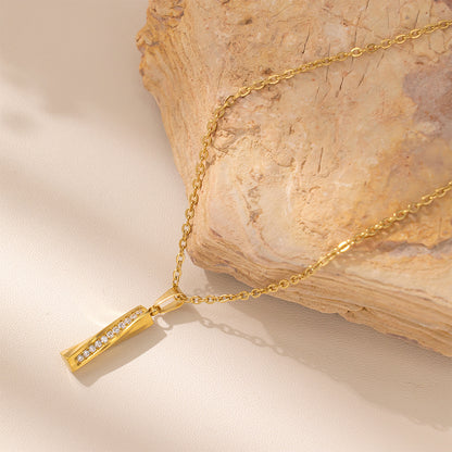 Astra Zircon Bar Pendant Set