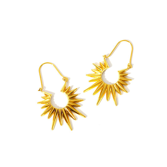 Solar Radiance Hoop Earrings