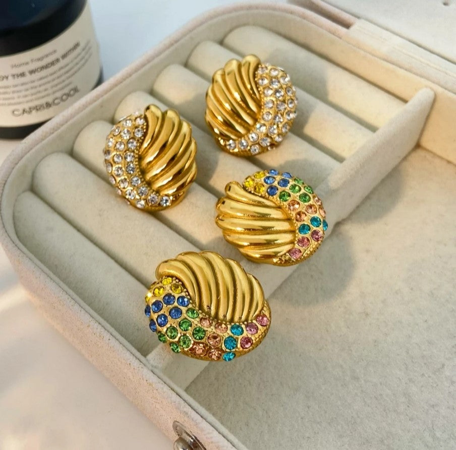 Celeste Shell Stud Earrings