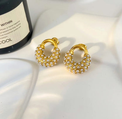 Crescent Stud Earrings