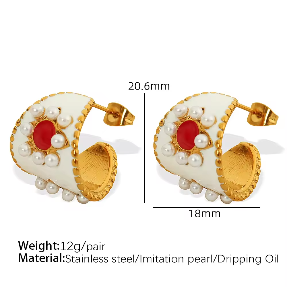 Saanvi Maharani Pearl Stud Earrings