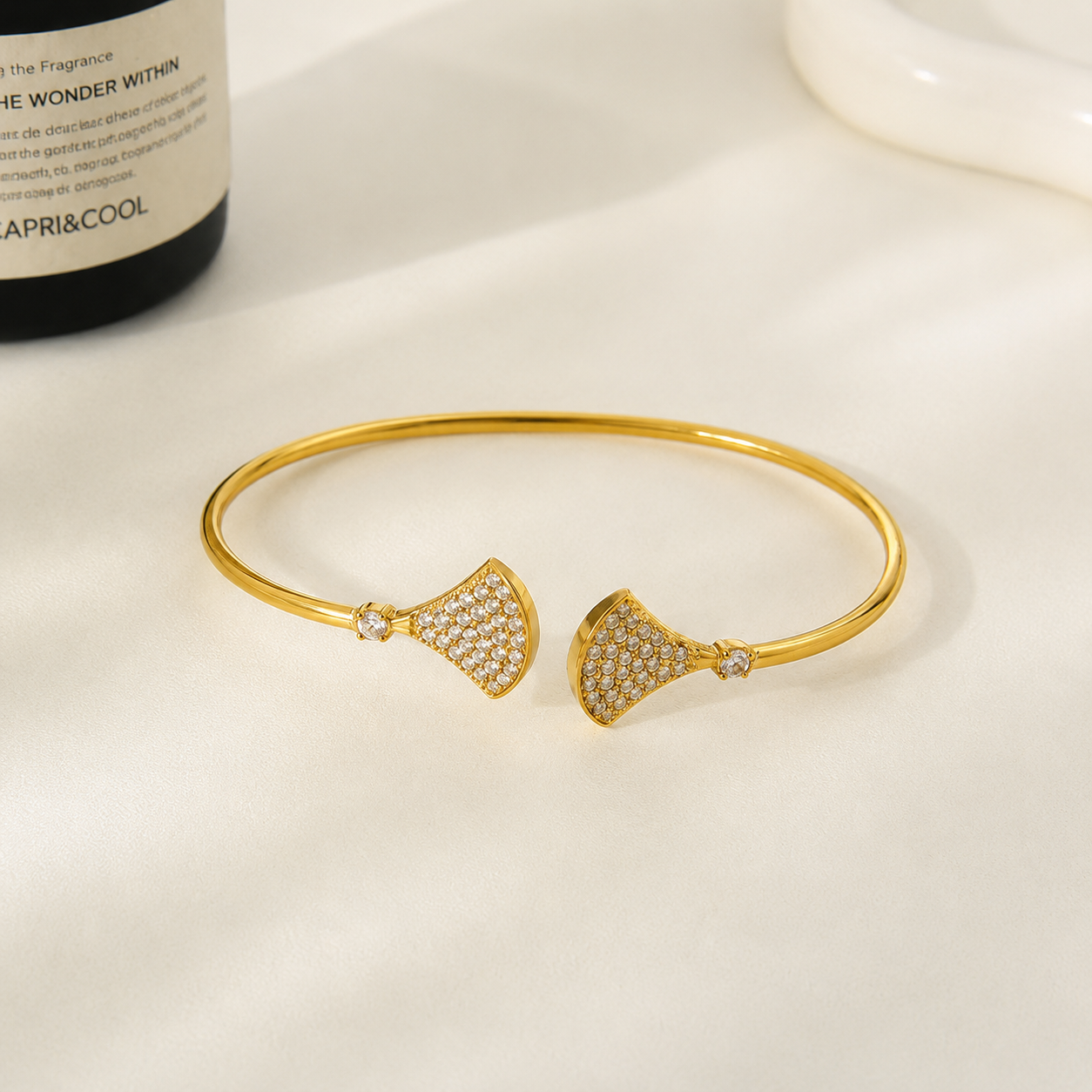 Fanora Zircon Cuff Bangle