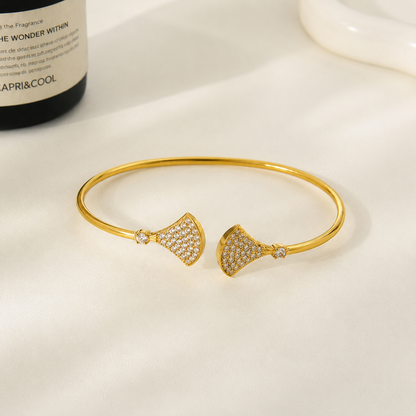Fanora Zircon Cuff Bangle